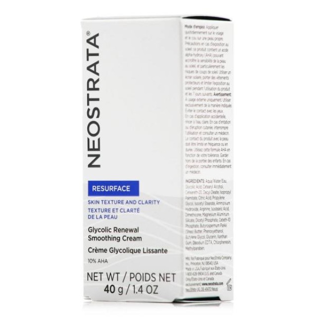 NEOSTRATA Resurface Glycolic Renewal Smoothing Cream Ενυδατική Κρέμα με Γλυκολικό Οξύ, 40gr.
