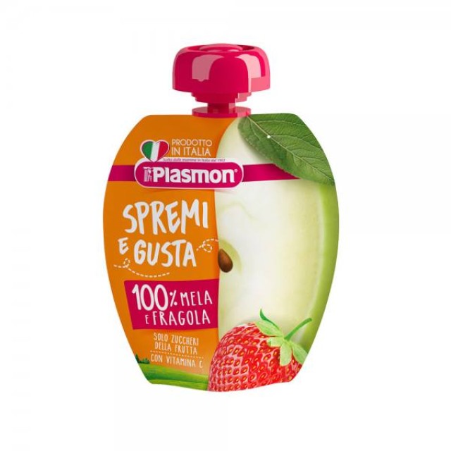 Plasmon Φρουτοπουρές Μήλο Φράουλα 100gr