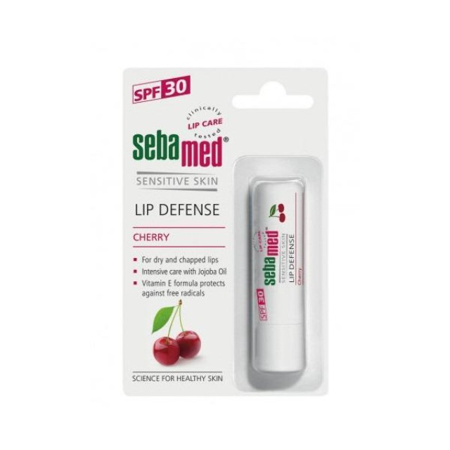 SEBAMED Lip Defence Cherry SPF30 Ενυδατικό balm για ξηρά/σκασμένα χείλη, 4.8gr