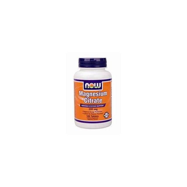 NOW FOODS Magnesium Citrate 200 Mg 100 Tablets