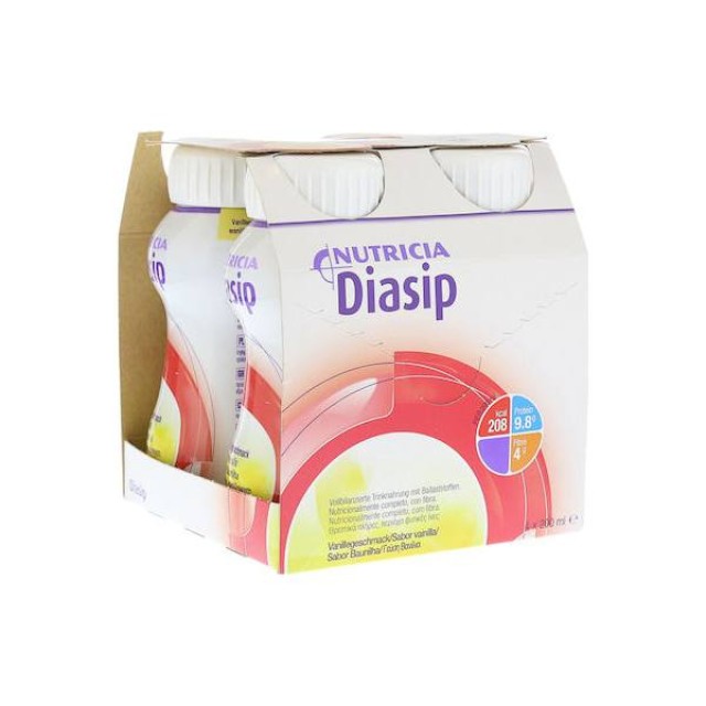 Nutricia Diasip 4 x 200ml Βανίλια