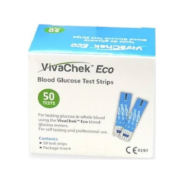 VivaChek Eco Blood Glucose Test Strips 50τμχ