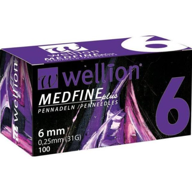 Wellion Medfine Plus 6mm 100τμχ