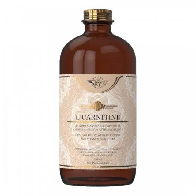 Sky Premium Life L-Carnitine, Συμπλήρωμα Καρνιτίνης Με Γεύση Πορτοκάλι 480ml.