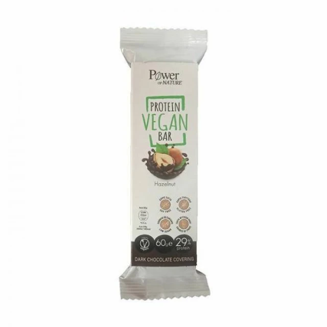 Power Health Protein Vegan Bar Hazelnut with Dark Chocolate Covering 60gr