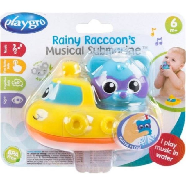 Playgro Rainy Raccoon`s Musical Submarine