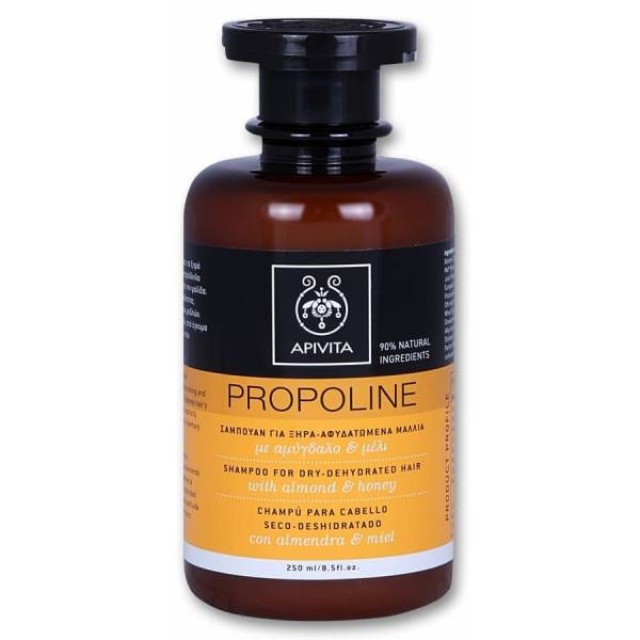 Apivita Propoline Σαμπουάν για Ξηρά-Αφυδατωμένα Μαλλιά με Αμύγδαλο & Μέλι, 250ml
