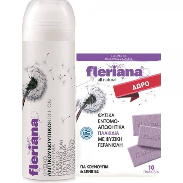 POWER HEALTH Fleriana Roll-On 100ml&Gift Insect Tiles 10 Pcs