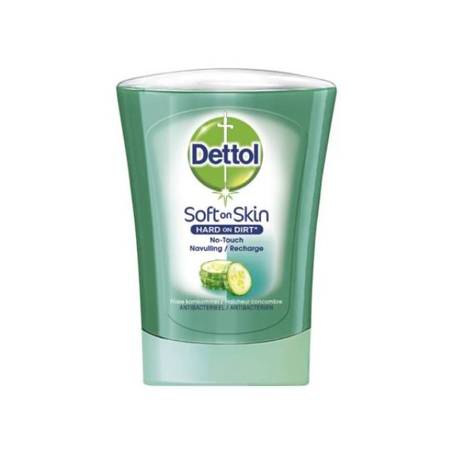 Dettol Ανταλλακτικό Υγρό Κρεμοσάπουνο με Αγγούρι για τη Συσκευή No-Touch, 250ml