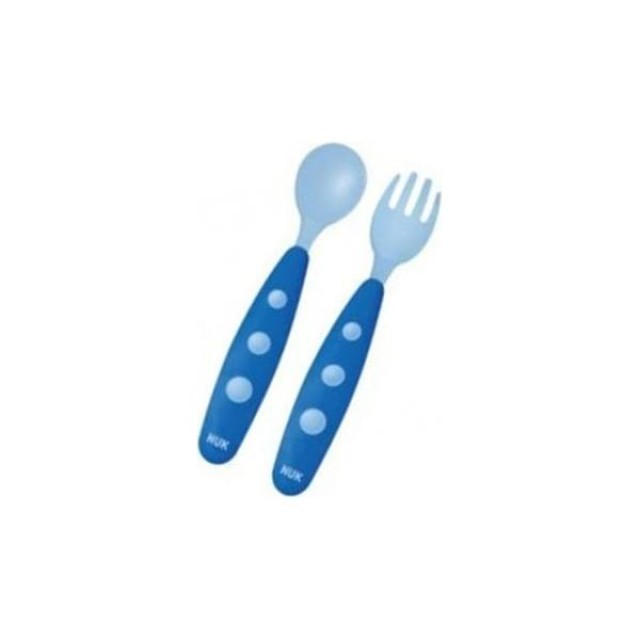 NUK Easy Learning Σετ Κουτάλι - Πιρούνι Mini, 8m+