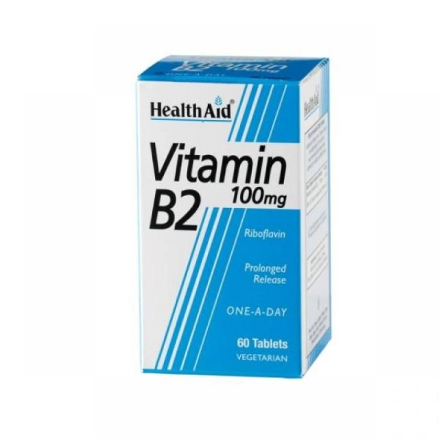 HEALTH AID Vitamin B2 (Riboflavin) 100mg - 60 Tablets