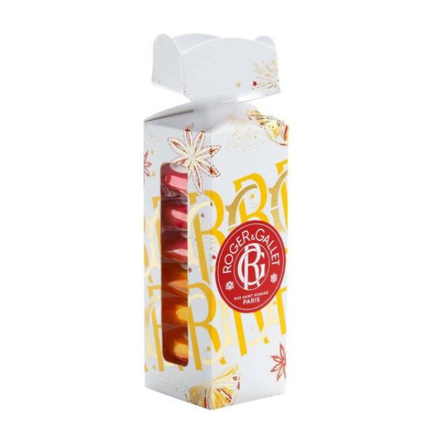 Roger&Gallet XMAS Εορταστικό Promo Pack Bath Tablets Τονωτικά Άλατα Μπάνιου Gingembre Rouge, 3x25g & Bois dOrange, 3x25g, 1σετ