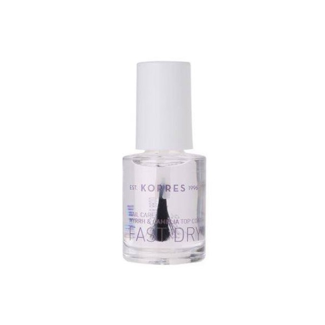 KORRES Nail Care Top Coat με Μύρο και Καμέλια 10ml