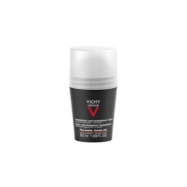 VICHY Homme Deodorant Roll-On for Sensitive Skin for 48h 50ml