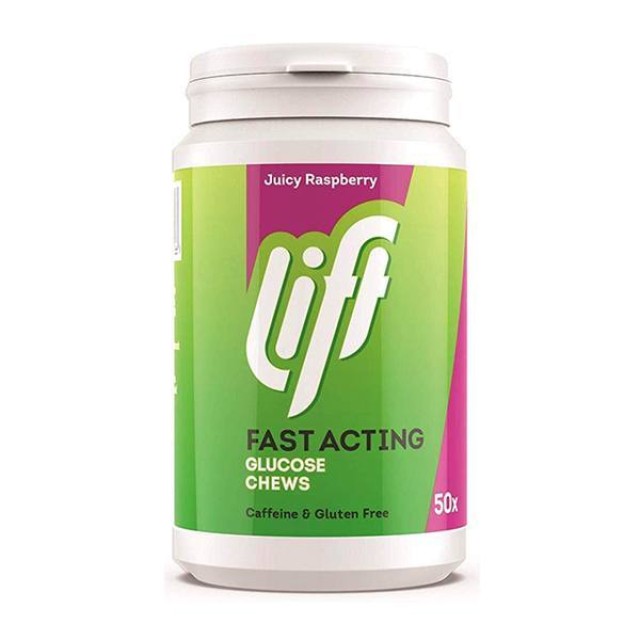 Glucotabs-Lift Fast Acting Juicy Raspberry Ταμπλέτες Γλυκόζης με Γεύση Βατόμουρο, 50 tabs