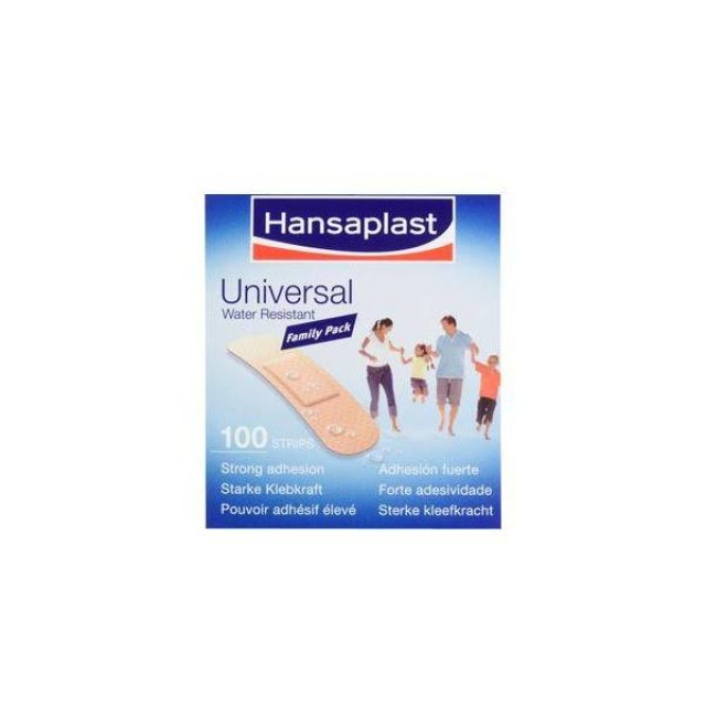 HANSAPLAST Family Pack Water Resistant 100 Strips (3cmx7,2cm)