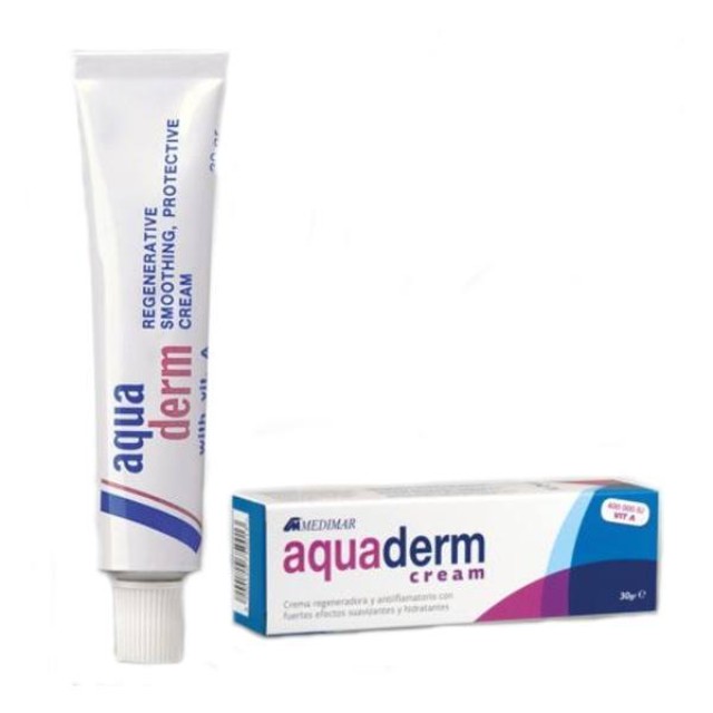 MEDIMAR Aquaderm Cream 400.000 I.U κρέμα για Εγκαύματα, Φλογώσεις, Ενυδάτωση & Ανάπλαση Δέρματος, 30gr