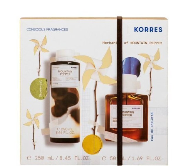 KORRES SET EUA DE TOILETTE & SHOWER GEL MOUNT. PEPPER