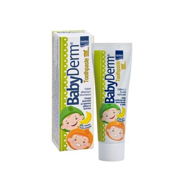 BABYDERM Intermed Babyderm Toothpaste Daily Childrens Fluoride toothpaste with Banana flavor, 50ml