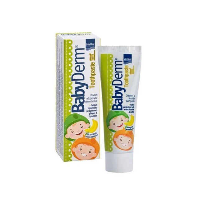 BABYDERM Intermed Babyderm Toothpaste Daily Childrens Fluoride toothpaste with Banana flavor, 50ml