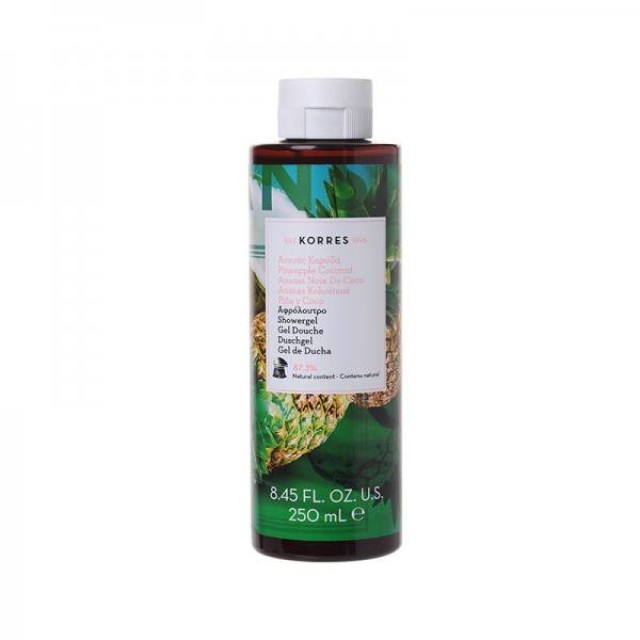 Korres Shower Gel Pineapple Coconut Αφρόλουτρο Ανανάς Καρύδα, 250ml