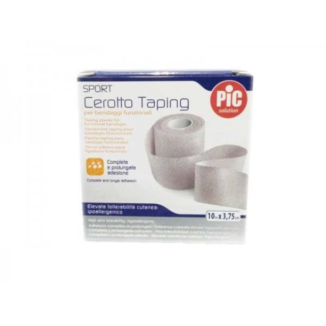 Pic Solution Sport Υποαλλεργική ταίνια Επίδεσης (TAPE) 3,75cm x 10m, 1τεμάχιο