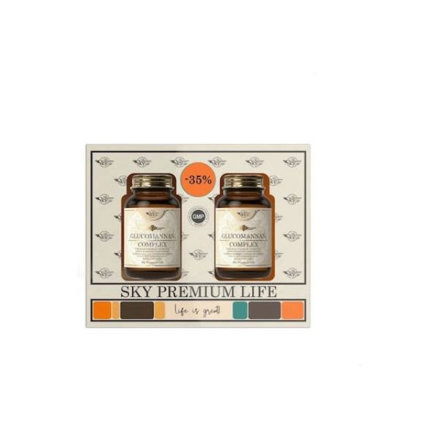Sky Premium Life PRΟΜΟ pack GLUCOMANNAN COMPLEX 2 x 60 tabs