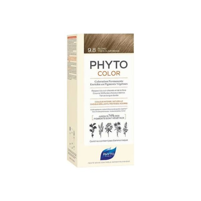 Phyto Phytocolor 9.8 Ξανθό Πολύ Ανοιχτό Μπεζ 50ml
