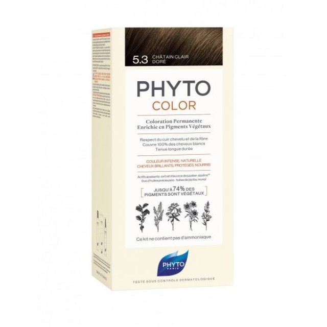 Phyto Phytocolor Νο 5.3 Light Golden Brown / Καστανό Ανοιχτό Χρυσό, 1 τεμάχιο