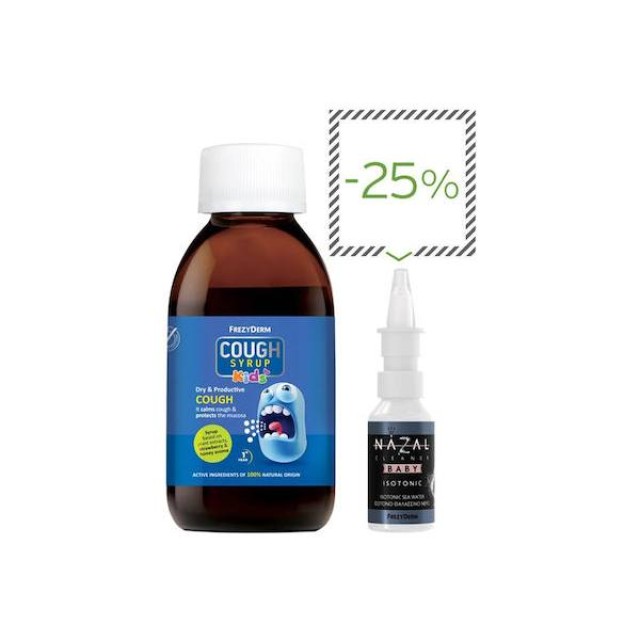 Frezyderm Πακέτο Προσφοράς με Cough Syrup Kids, 182gr & Nazal Cleaner Baby, 30ml