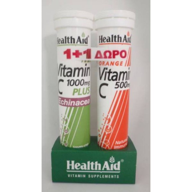 HEALTH AID A-Z Active Tutti Frutti 20 Eff. Tabs & Gift Vitamin C 1000mg Orange 20 Eff. Tabs
