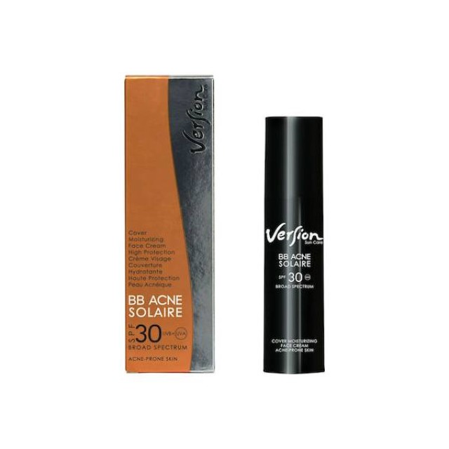 Version BB Acne Solaire Cover Moisturizing Face Cream for Acne Prone Skin SPF30 50ml