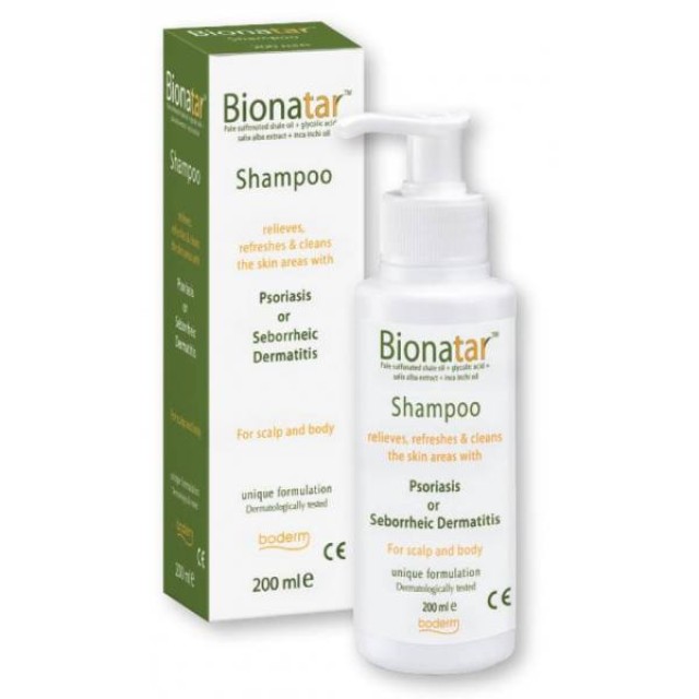 Boderm Bionatar Shampoo Σαμπουάν για την Ανακούφιση των Συμπτωμάτων της Ψωρίασης & της Σμηγματορροϊκής Δερματίδας, 200ml