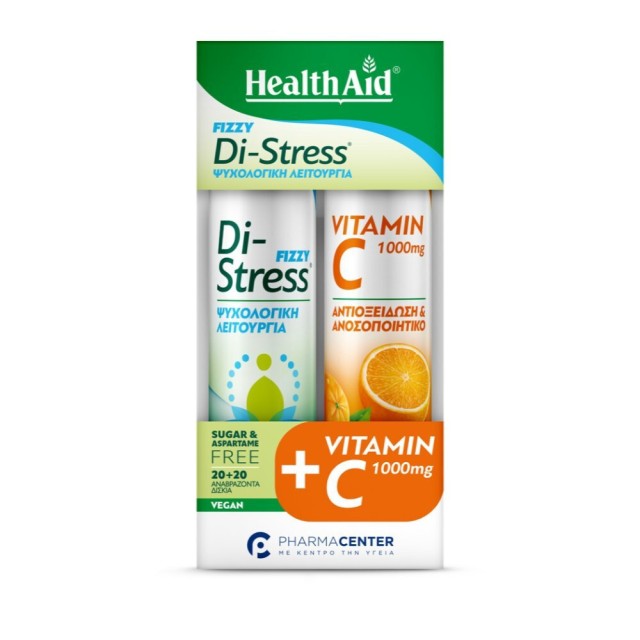 H/AID DI-STRESS FIZZY 20 TABS COMBO PACK VIT C 1000MG ORANGE 20 TABS