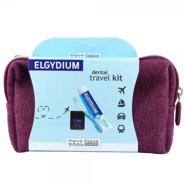 Elgydium Dental Travel Kit Bordeaux 1 τεμάχιο