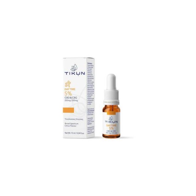 Tikun Day Time 5% CBD 250mg & CBG 250mg 10ml Εσπεριδοειδή