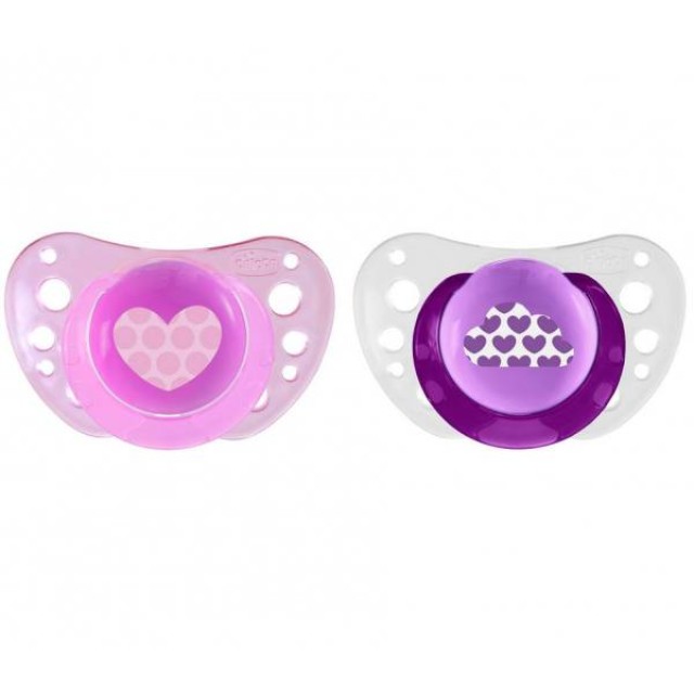 Chicco Physio Air 6-16m+ Ορθοδοντική Πιπίλα Σιλικόνης, 2 τεμάχια
