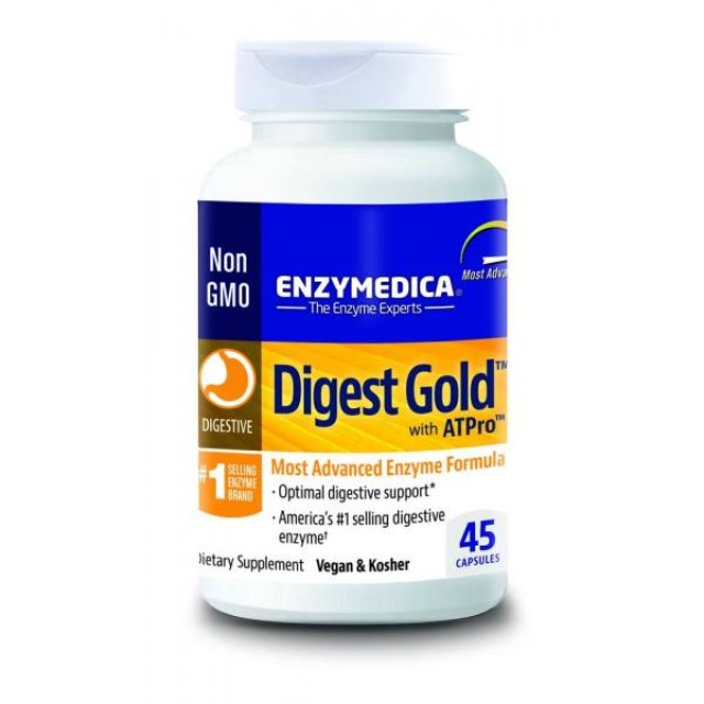 Enzymedica Digest Gold Δραστική Φόρμουλα Πεπτικών Ενζύμων, 45caps