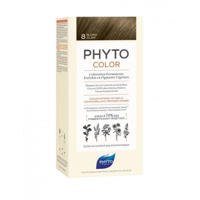 Phyto Phytocolor Νο 8 Light Blonde / Ξανθό Ανοιχτό, 1 τεμάχιο