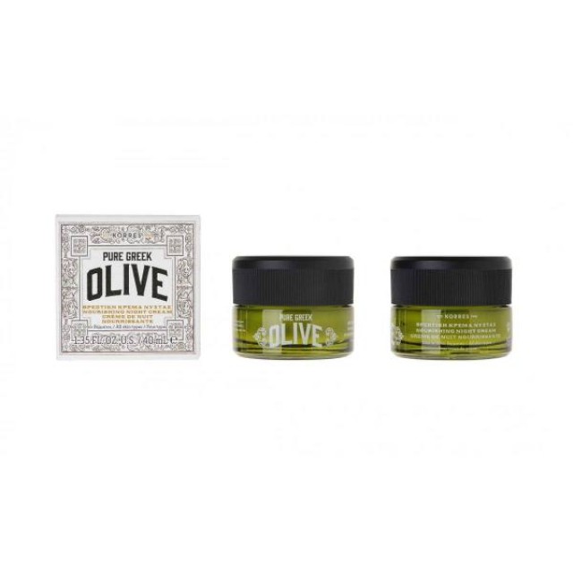 Korres Pure Greek Olive Θρεπτική Κρέμα Προσώπου Νύχτας, με Εξαιρετικό Παρθένο Ελαιόλαδο, για κάθε τύπο δέρματος, 40ml