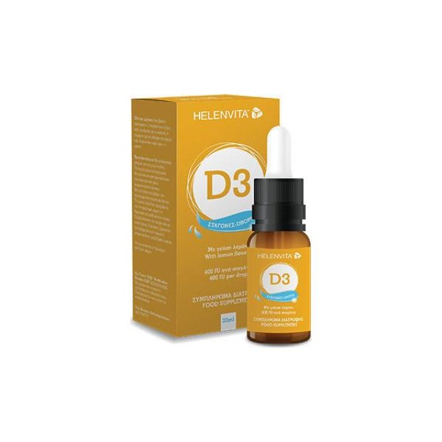 Helenvita Vitamin D3 Drops 400iu Λεμόνι 20ml
