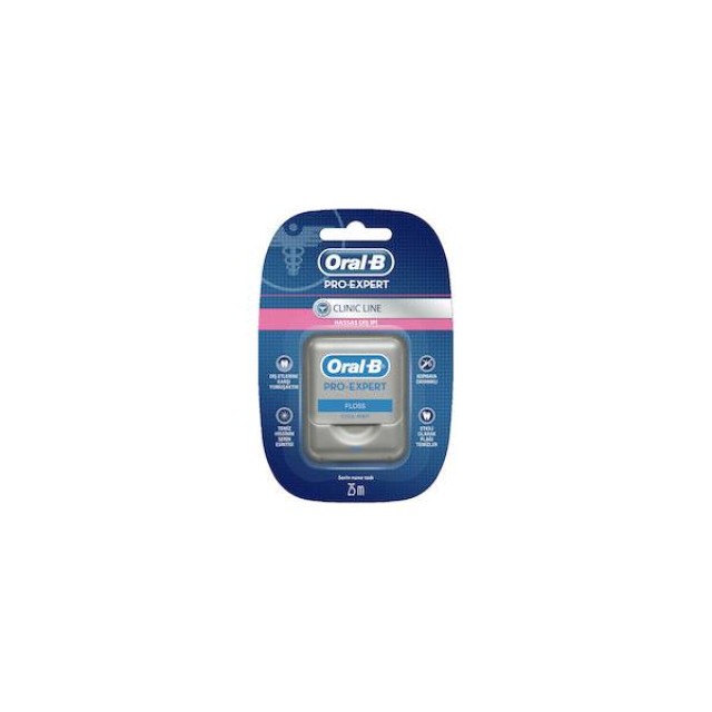 Oral-B Pro Expert Clinic Line Floss Κερωμένο Οδοντικό Νήμα με Γεύση Cool Mint 25m