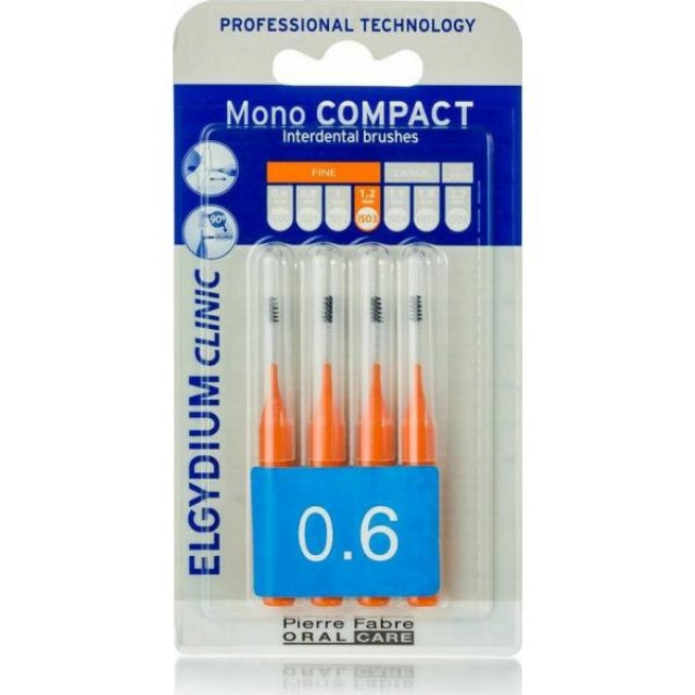 Elgydium Clinic Mono Compact 0.6mm Πορτοκαλί 4τμχ