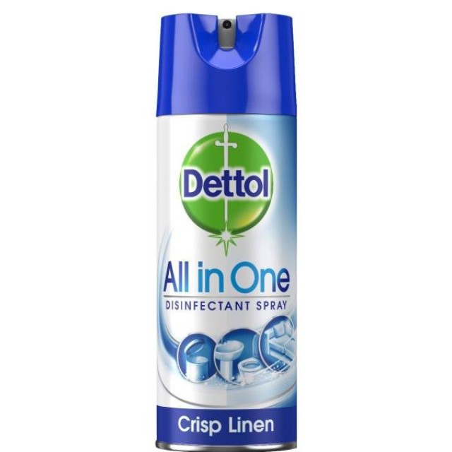 Dettol All In One Crisp Linen Απολυμαντικό Spray 400ml