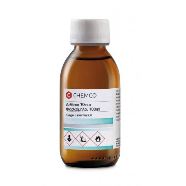 Chemco Sage Essential Oil Αιθέριο Έλαιο Φασκόμηλο, 100ml
