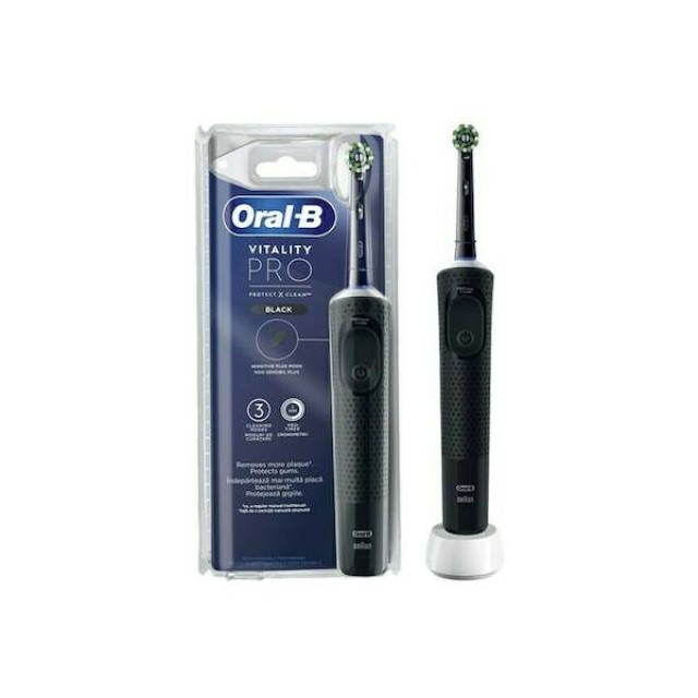 Oral-B Vitality Pro Protect X Clean Ηλεκτρική Οδοντόβουρτσα με Χρονομετρητή Black