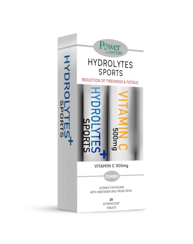 POWER HEALTH - Hydrolytes Sports with Stevia (20eff.tabs) & Δώρο Vitamin C 500mg (20eff.tabs)