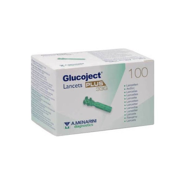 Menarini Glucoject Lancets Plus Σκαρφιστήρες 33G 100τμχ