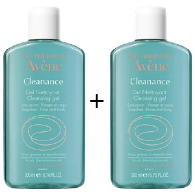 AVENE - Cleanance Gel Nettoyant (1+1 ΔΩΡΟ) |  2 x 200 ml