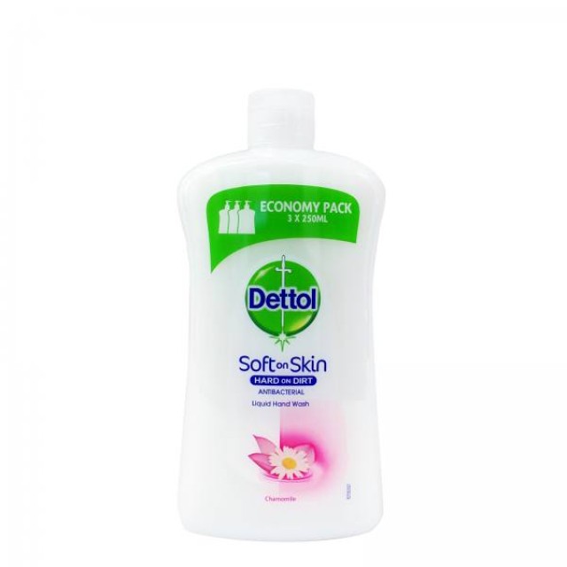 Dettol Ανταλλακτικό Αντιβακτηριδιακό Υγρό Κρεμοσάπουνο με Χαμομήλι, 750ml